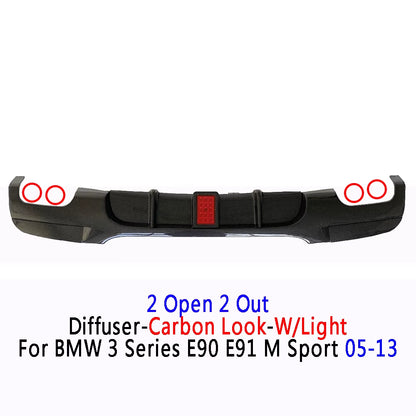 For BMW 3 SERIES E90 E91 335I M SPORT Rear Diffuser Splitter Valance Style 05-13 Accessories Auto Exterior Modification Parts