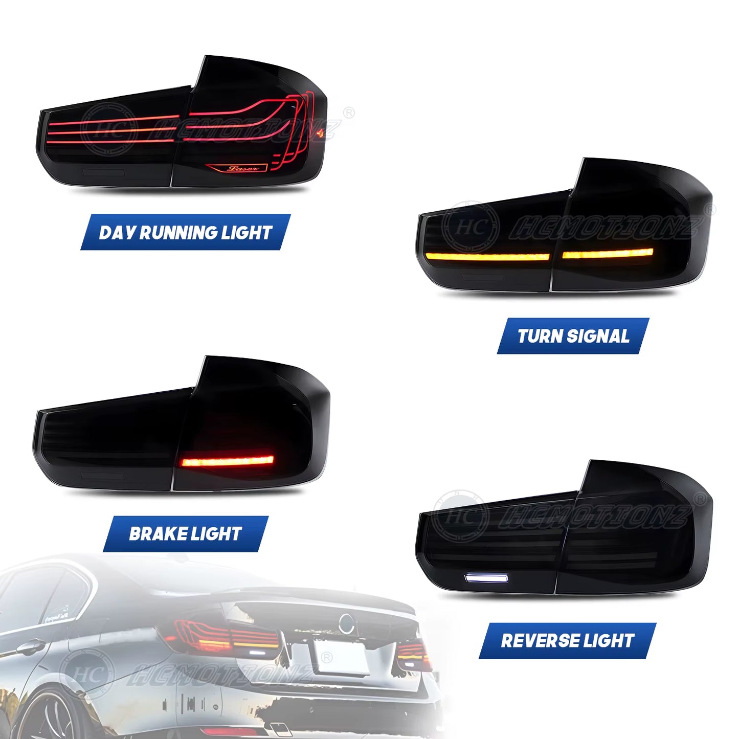 LED Tail Lights for BMW 3 Series 2013-2018 M3 F80 F30 Animation DRL Car Back Rear Lamps Assembly CLS Design