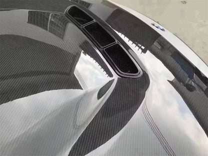 Auto Engine Hood for BMW M2 F87 F22 F23 2016-IN CS Style Dry Carbon Fiber Gloss Black Hood