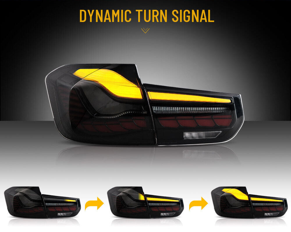 Smoked LED Taillights for 2012-2018 BMW 3-Series M3 F30 F35 F80 - Upgrade Your Style!