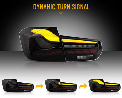 Smoked LED Taillights for 2012-2018 BMW 3-Series M3 F30 F35 F80 - Upgrade Your Style!