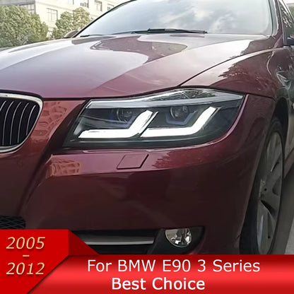 Car Lights for BMW E90 3 Series 2005-2012 LED Auto Headlight Assembly 318I 320I 325I Upgrade Laser Kit Design Tool Accessories
