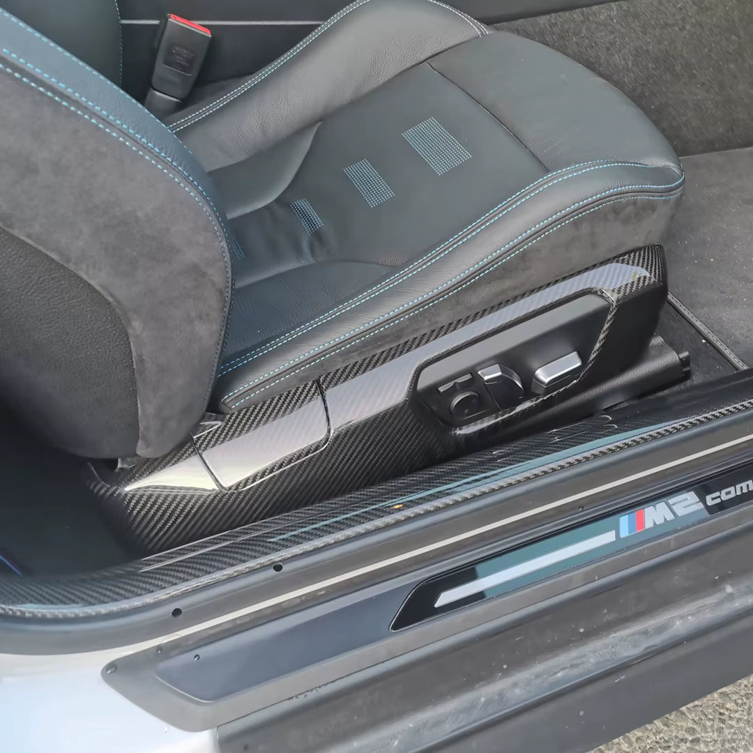 For BMW M2 F87 M3 F80 F81 M4 F82 Carbon Fiber Side Seat Covers Interior Carbon LHD/RHD