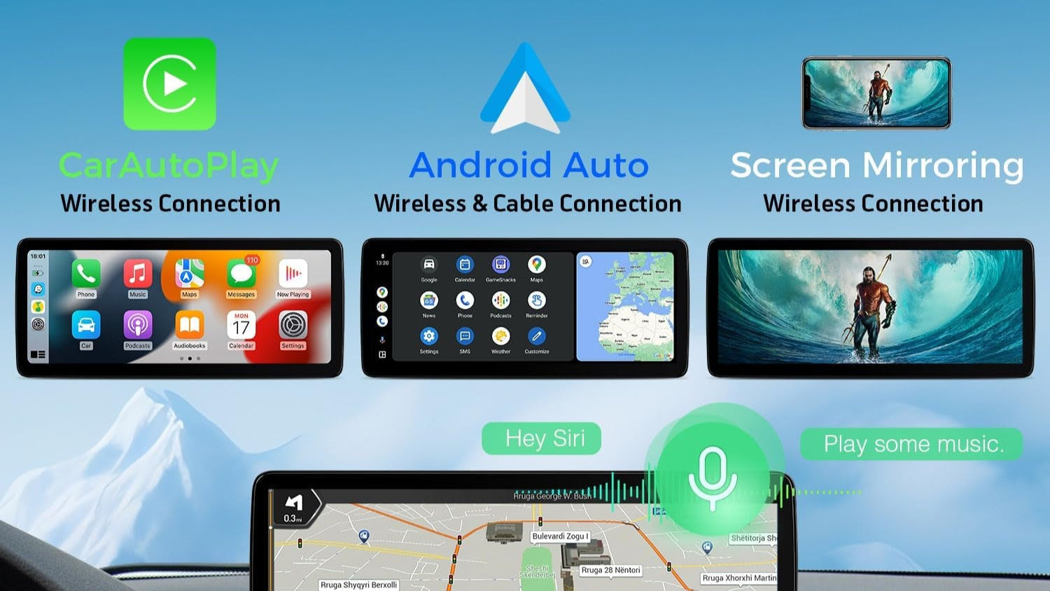 12.3 Inch Android 13 Car Stereo for BMW F30/F31/F32/F33/F34/F35/F36 2013-2016 NBT System, IPS Touch Screen 4+64GB Global 4G Car Radio GPS Navigation Support Wireless Car Play Android Auto