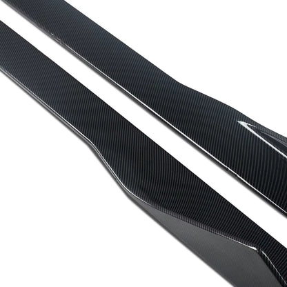 M Sport Side Skirts Extension Carbon Color for BMW F22 235I 240I F23 F87 M2 Style 2014-20 Rocker Plate Lip Separator Bumper