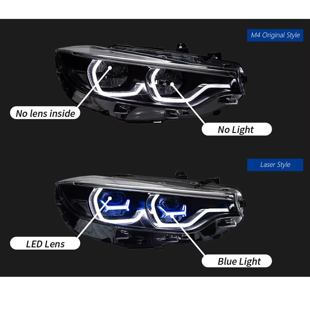 Car Lights for BMW F32 F36 M4 LED Headlight 2013-2019 425I F82 Head Lamp Drl Projector Lens Automotive Accessories
