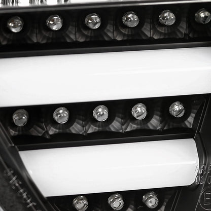 Black LED Tube Tail Lights Compatible with 2005-2008 BMW E90 3-Series 4-Door Sedan, Left + Right Pair Assembly