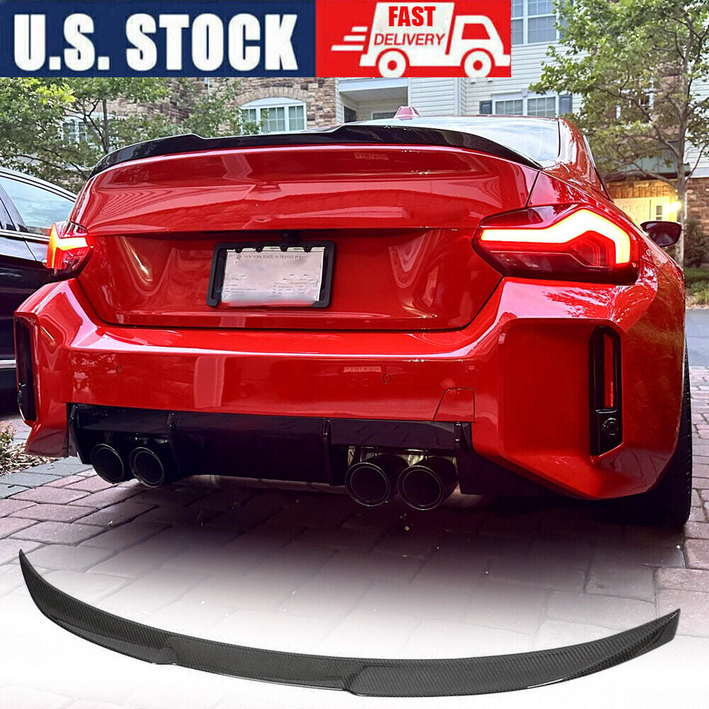 For BMW G42 G87 M240I 220I M2 Coupe 2022-2025 Rear Trunk Spoiler Wing DRY CARBON