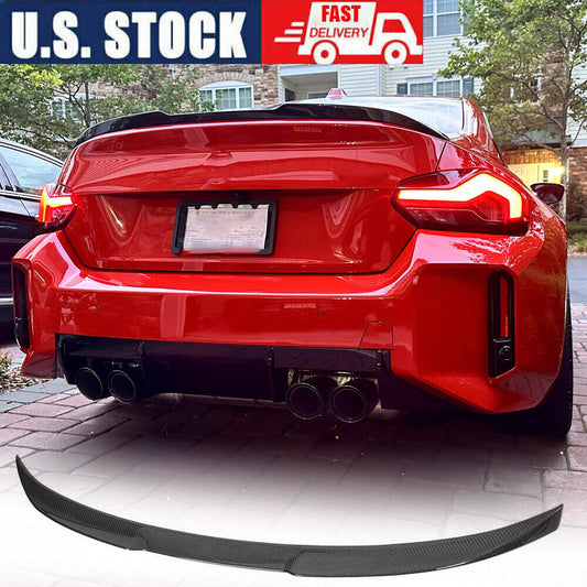 For BMW G42 G87 M240I 220I M2 Coupe 2022-2025 Rear Trunk Spoiler Wing DRY CARBON