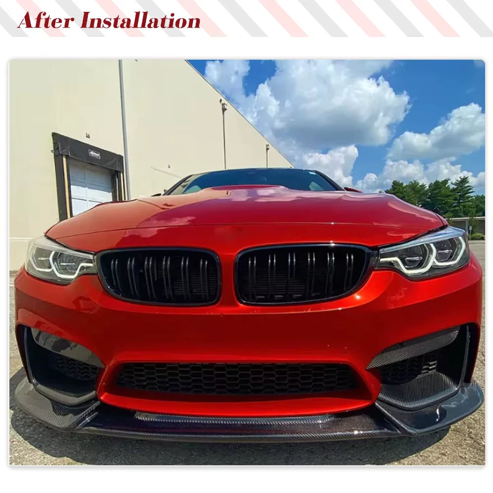 Carbon Fiber Car Front Bumper Lip Car Body Kits for BMW F80 M3 F82 F83 M4 2014-2019 Car Front Chin Spoiler Front Lip Spoiler
