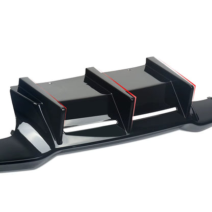 Magickit for BMW M2 F87 GLOSSY BLACK REAR DIFFUSER SPLITTER VALANCE 3PC MTC STYLE 2015+ Bmw M2 Accessories TOOLS