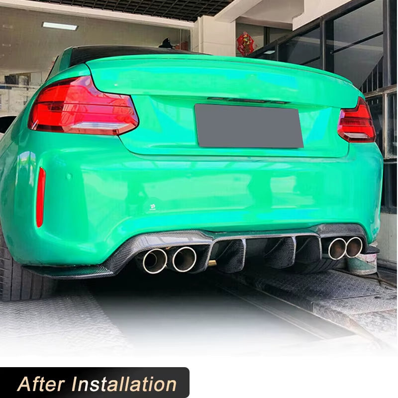 Car Rear Diffuser Lip for BMW 2 Series F87 M2 M2C Competition 2016-2018 Carbon Fiber/Frp Rear Bumper Diffuser Lip Chin Splitters