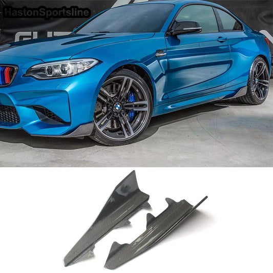 Carbon Fiber / FRP Side Skirts Splitters Cupwings Winglets for BMW 2 Series F87 M2 M2C Competition 2016 - 2020 2015 2017 Canards