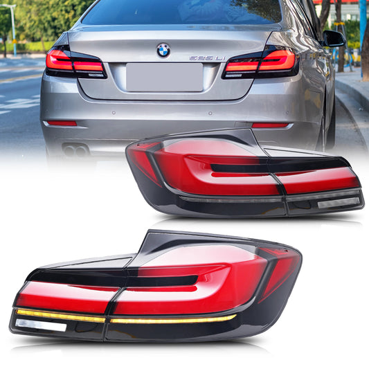 LED Tail Lights for BMW 5-Series F10 M5 2011-2016 Dynamic Animation Sequential Turn Signal Rear Lamps Assembly