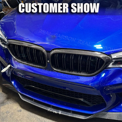For BMW 5 Series G30 G31 G38 F90 M5 REAL CARBON Front Kidney Grill Grille 17-19