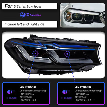 Car Lights for BMW G30 G38 2018-2022 5 Series LED Auto Headlight Assembly Upgrade Newest M5 Competition Design Accessories
