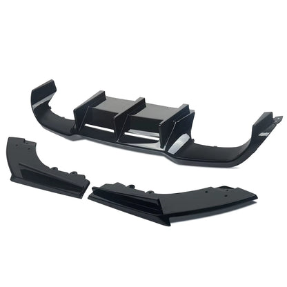 Magickit for BMW M2 F87 GLOSSY BLACK REAR DIFFUSER SPLITTER VALANCE 3PC MTC STYLE 2015+ Bmw M2 Accessories TOOLS