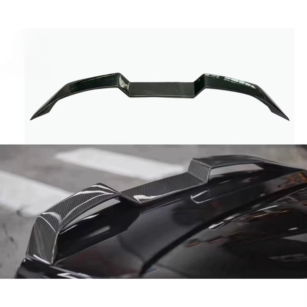 For BMW M3 G80 G22 M4 G82 2021+ Dry Carbon Fibre V Style Tail Fins Rear Spoiler Guide Wing Rear Wing Body Kit Decoration
