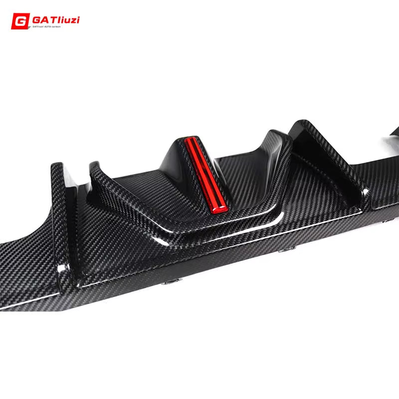 Dry Carbon Fiber G80 Rear Bumper Diffuser BC Style for BMW M3 G80 M4 G82 G83 Upgrade with LED Lights Rear Bumper Lip Kits 2021+
