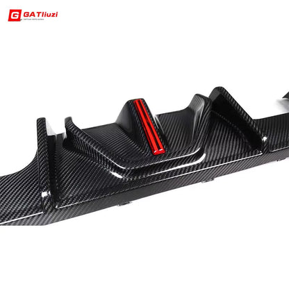Dry Carbon Fiber G80 Rear Bumper Diffuser BC Style for BMW M3 G80 M4 G82 G83 Upgrade with LED Lights Rear Bumper Lip Kits 2021+