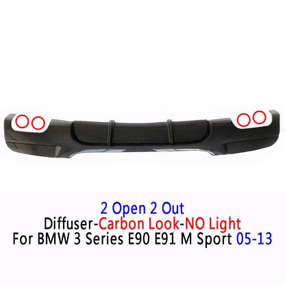 For BMW 3 SERIES E90 E91 335I M SPORT Rear Diffuser Splitter Valance Style 05-13 Accessories Auto Exterior Modification Parts