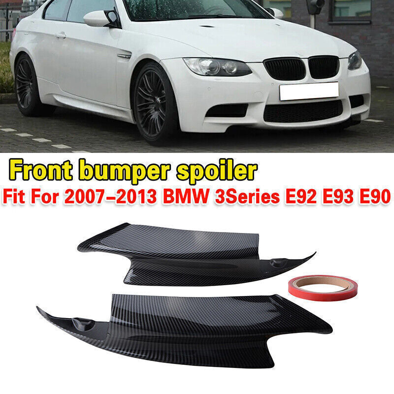 CARBON FIBER FRONT BUMPER LIP SPLITTERS SPOILER for 2008-2013 BMW E90 E92 M3 New
