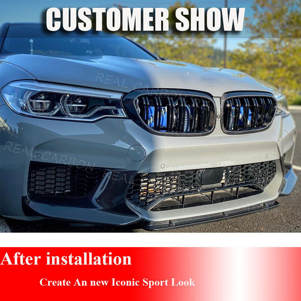 For BMW 5 Series G30 G31 G38 F90 M5 REAL CARBON Front Kidney Grill Grille 17-19
