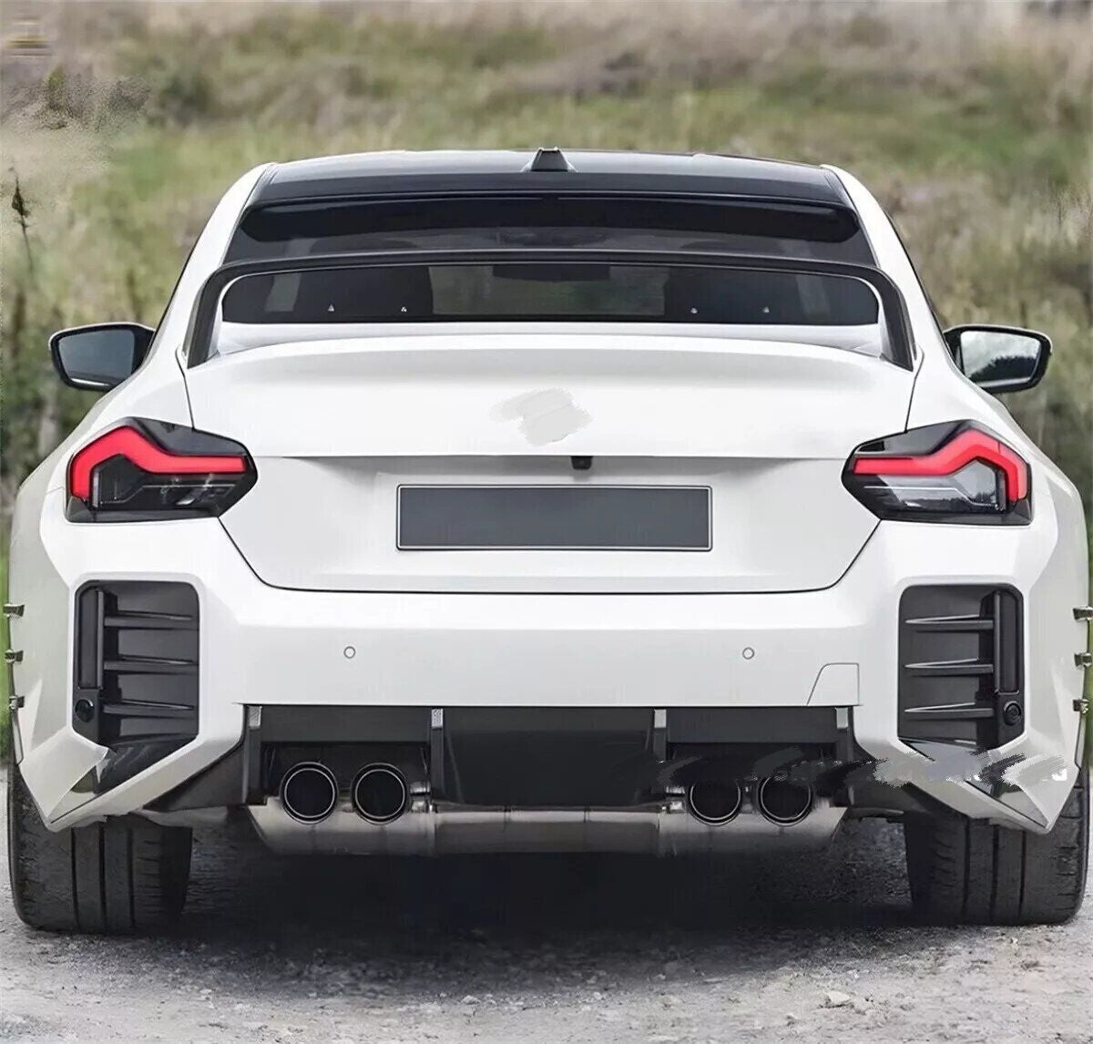 For BMW G87 M2 G42 2022-24 Carbon Fiber Rear Roof Visor Spoiler Window Wing Lip