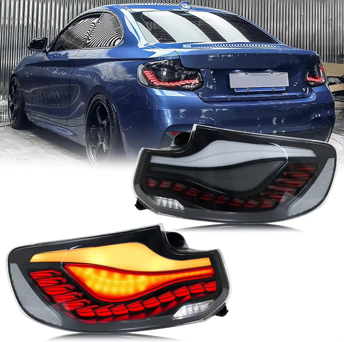 LED Tail Lights for BMW 2 Series F22 M2 2014-2019 Coupe Convertible F23 F87 Start-Up Animation Sequential Signal