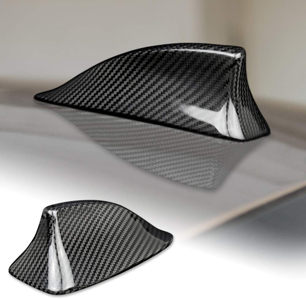 Carbon Fiber Car Shark Fin Antenna Cover Radio Signal Base Sticker for BMW F22 F87 M2 F30 F35 F80 M3 G20 F32 F36 F82 M4 G30 G38 F90 M5 G11 G12 Accessories (Black)