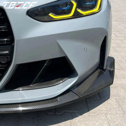 2021-2023 M3 M4 G80 G82 G83 CSL Style Front Bumper Lip Spoiler for BMW High Quality Real Dry Carbon Fiber Body Kit Accessories