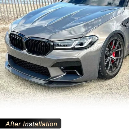 Carbon Fiber Front Bumber Lip Spoiler for BMW 5 Series F90 M5 Sedan 4-Door 2021 2022 Car Racing Front Lip Chin Apron Body Kit