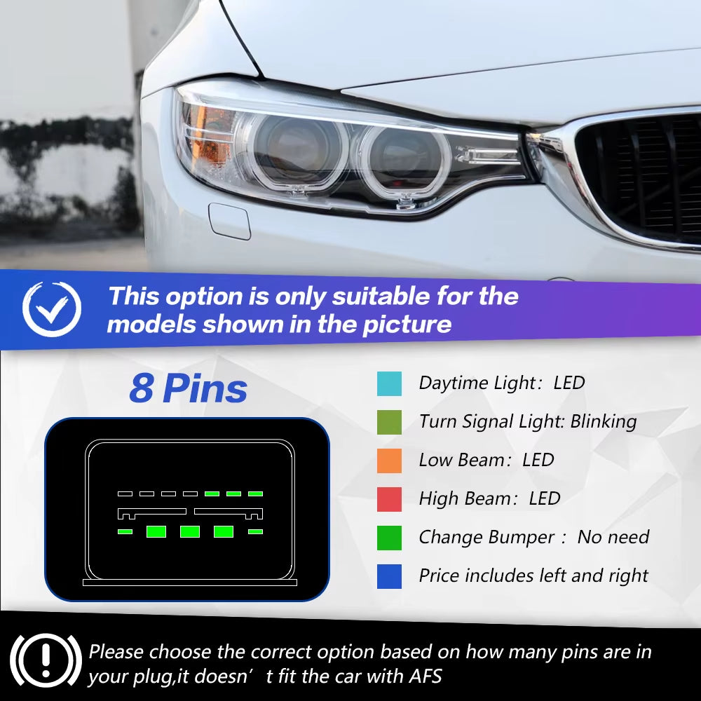 Car Lights for BMW F32 F36 M4 LED Headlight 2013-2019 425I F82 Head Lamp Drl Projector Lens Automotive Accessories
