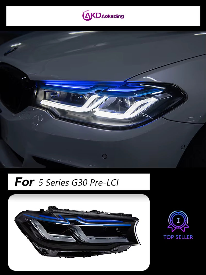 Car Lights for BMW G30 G38 2018-2022 5 Series LED Auto Headlight Assembly Upgrade Newest M5 Competition Design Accessories