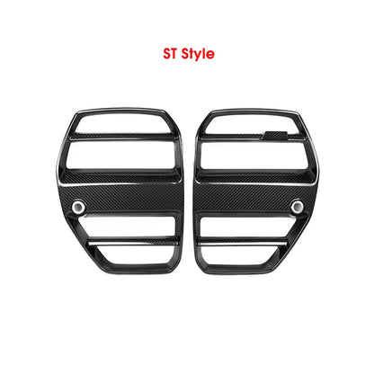 Bumper Racing Grills for BMW G80 G81 M3 G82 G83 M4 2021-In Real Carbon Fiber Front Kidney Grille Xdrive Competition Auto Fitment