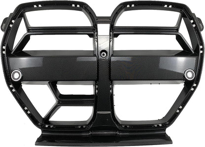 CSL Style Front Bumper Grill Kidney Grille Compatible with BMW G80 M3 G82 M4 2021-2023 Replacement Grille Carbon Fiber Painted