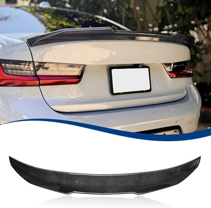 Carbon Fiber Pattern E90 Spoiler Psm-Style Compatible with (2005-2012) 3-Series E90 Sedan / E90 M3 Sedan