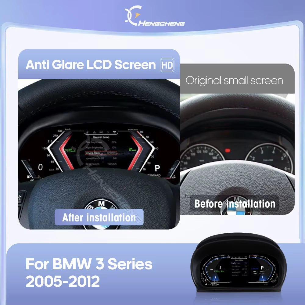 For BMW 3 Series E90/E91/E92/E93 2005-2012 Car Digital Cluster LCD Dashboard Player Cockpit Virtual Instrument