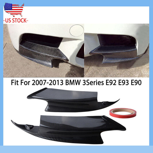 CARBON FIBER FRONT BUMPER LIP SPLITTERS SPOILER for 2008-2013 BMW E90 E92 M3 New