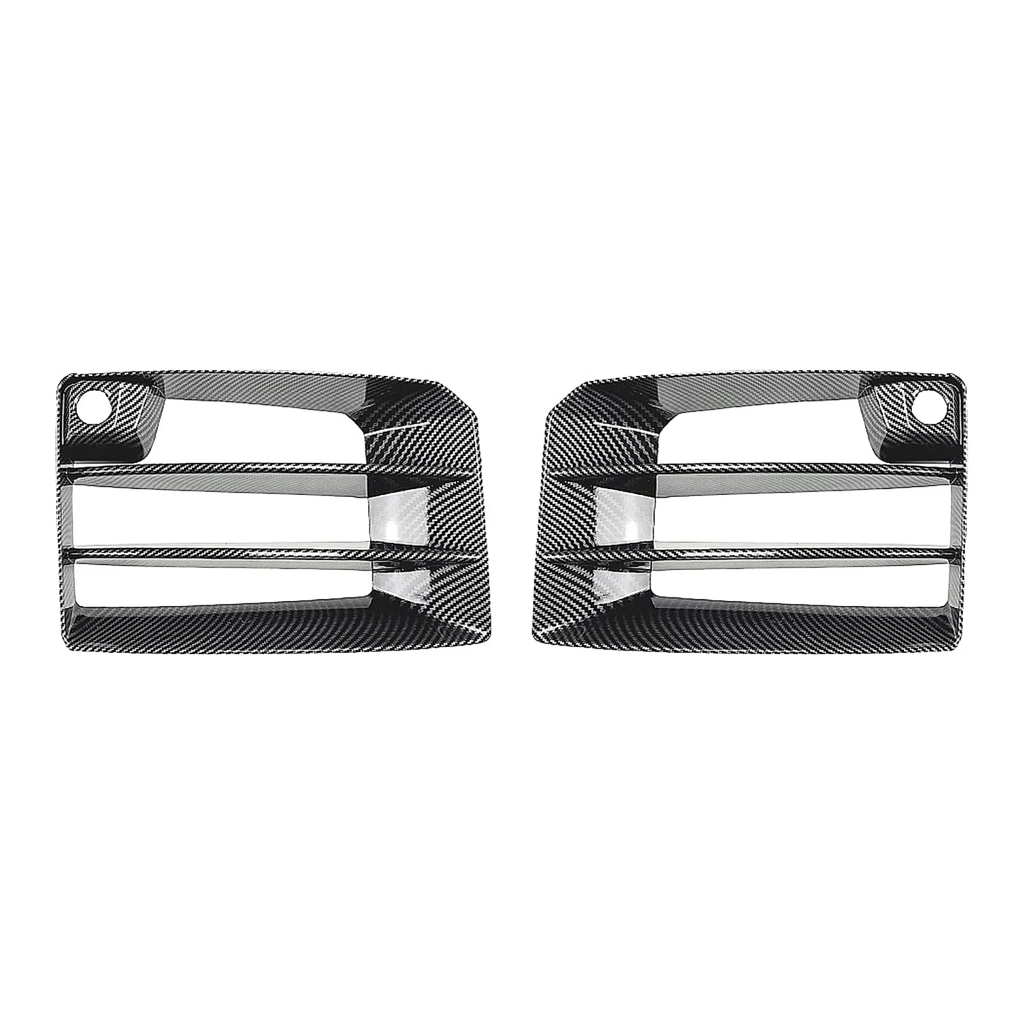 Front Bumper Air Duct Trim Carbon Fiber Look/Gloss Black  - G87 M2 