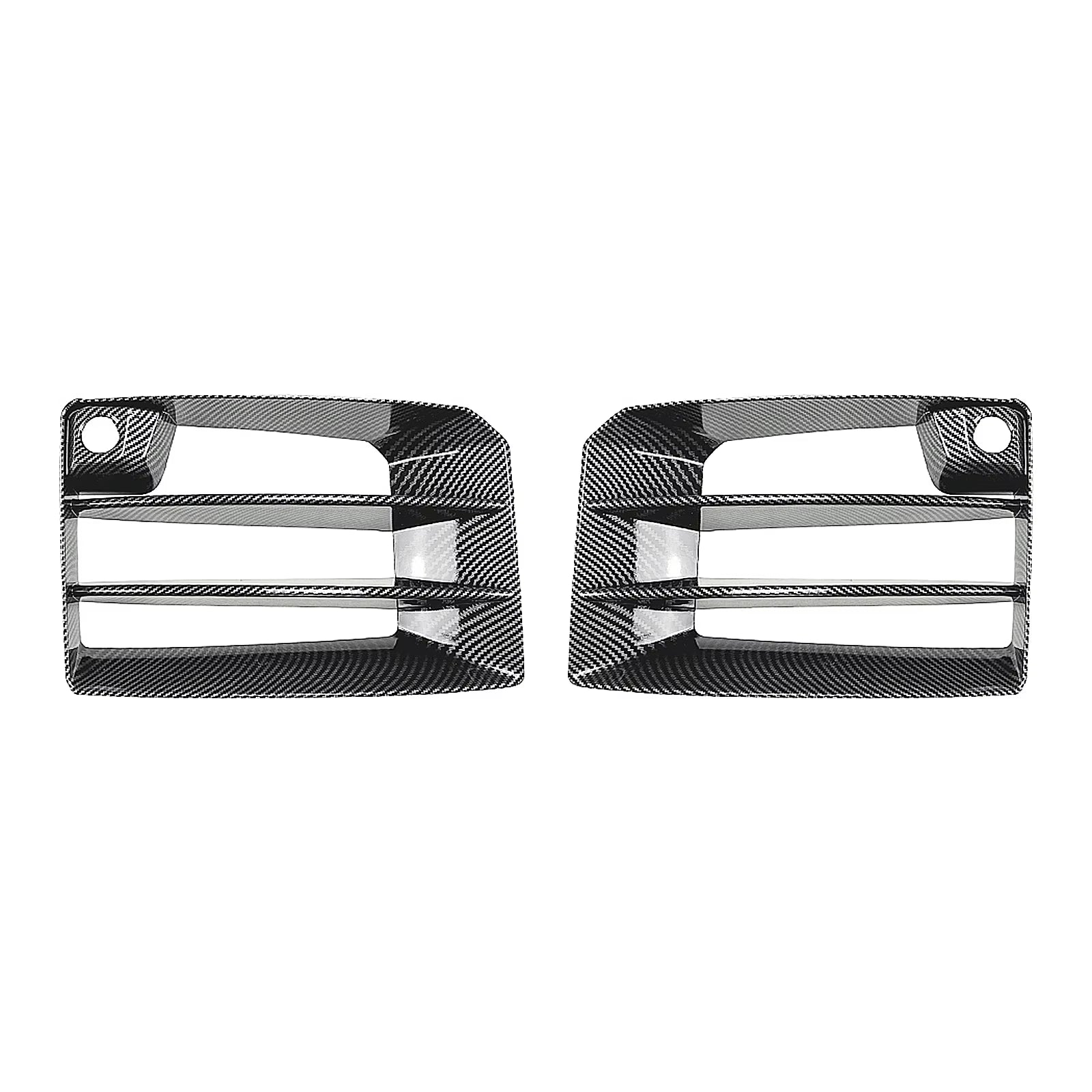 Front Bumper Air Duct Trim Carbon Fiber Look/Gloss Black  - G87 M2 