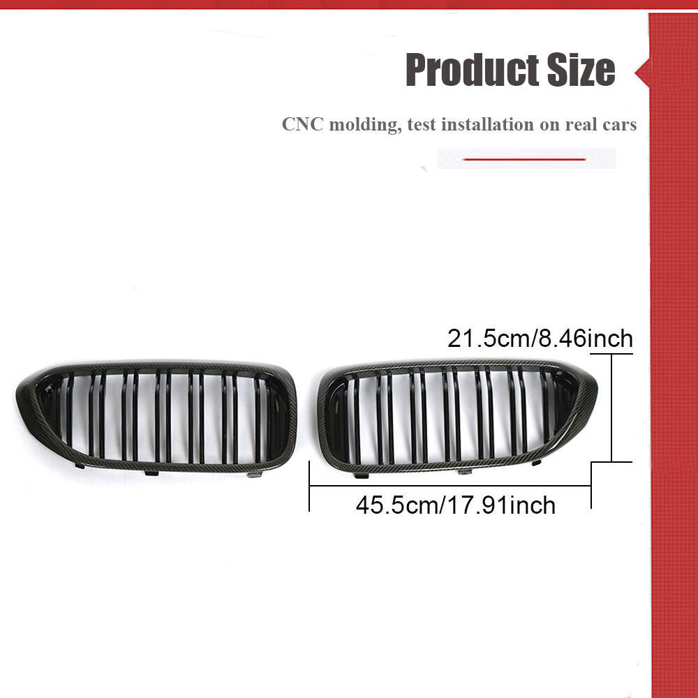 For BMW 5 Series G30 G31 G38 F90 M5 REAL CARBON Front Kidney Grill Grille 17-19