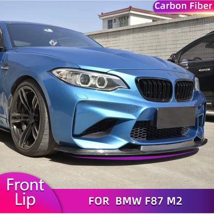 Carbon Fiber Car Front Bumper Lip Spoiler for BMW F87 M2 Base Coupe 2-Door 2016-2018 Auto Racing Front Lip Chin Apron Body Kit