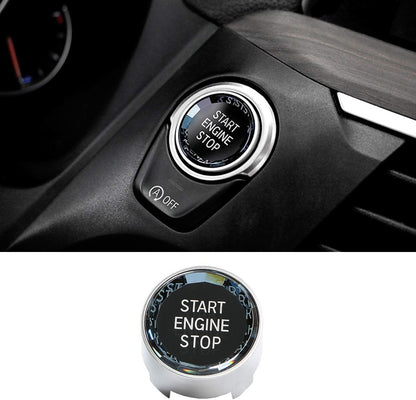 Compatible with BMW Crystal Start Stop Button, Engine Power Ignition Start Stop Button Replacement(Fits: BMW 1 2 3 4 5 6 7 X1 X3 X4 X5 X6,F22 F30 F10 F32 F01 F15 G01 G30 G31 G11 G12)