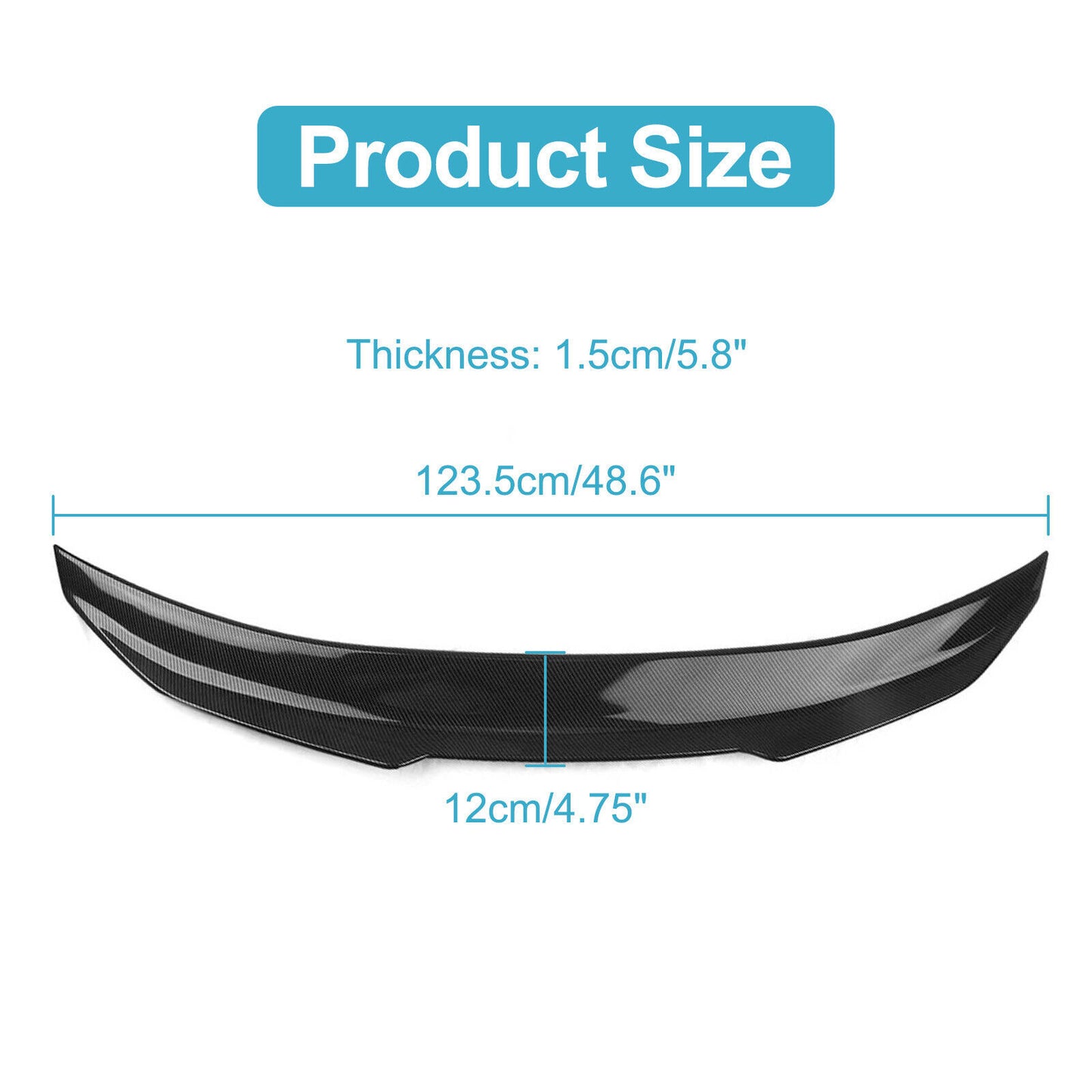 Rear Trunk Spoiler PSM Carbon Style for BMW F80 F30 M3 3 Series Sedan ABS 12-18