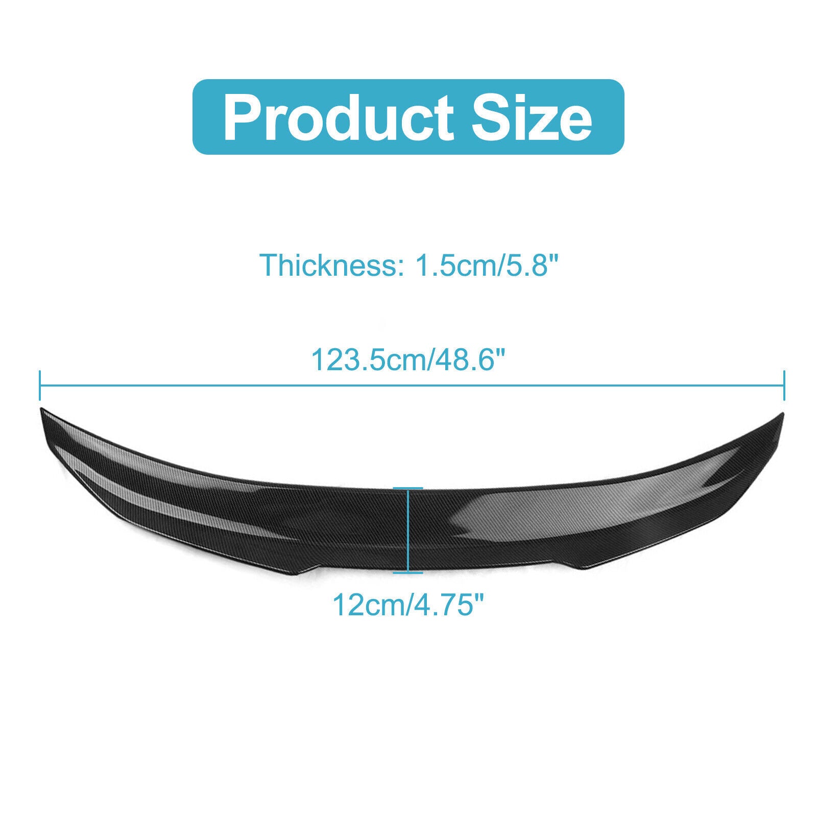 Rear Trunk Spoiler PSM Carbon Style for BMW F80 F30 M3 3 Series Sedan ABS 12-18