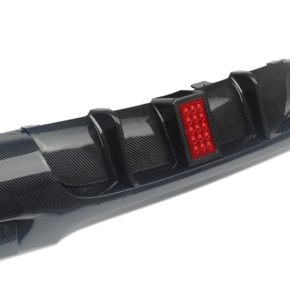 F1 Style for BMW E90 E91 M Sport Bumper Rear Bumper Diffuser Carbon Fiber Look