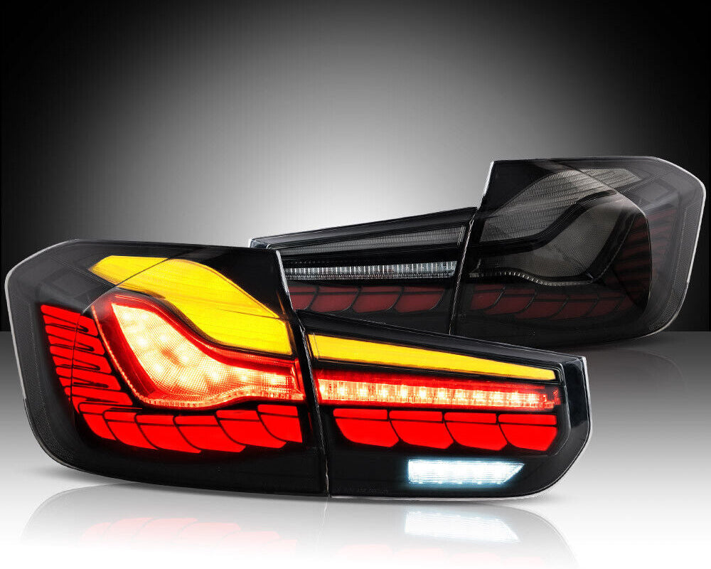 Smoked LED Taillights for 2012-2018 BMW 3-Series M3 F30 F35 F80 - Upgrade Your Style!