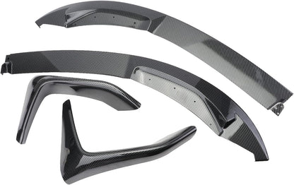 Front Lip Compatible with 15-20 F82 F83 M4, 15-19 F80 M3, MP Style ABS Carbon Fiber Front Bumper Spoiler Splitter