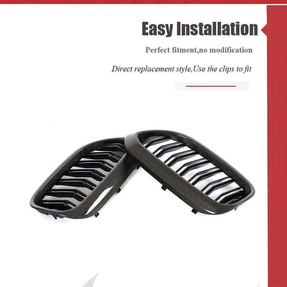 For BMW 5 Series G30 G31 G38 F90 M5 REAL CARBON Front Kidney Grill Grille 17-19